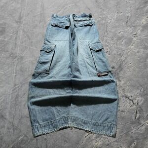 Baggy Plugg Denim Cargo Wide Leg Jnco Styl Skater Surf Y2k Vintage Jeans 34x30